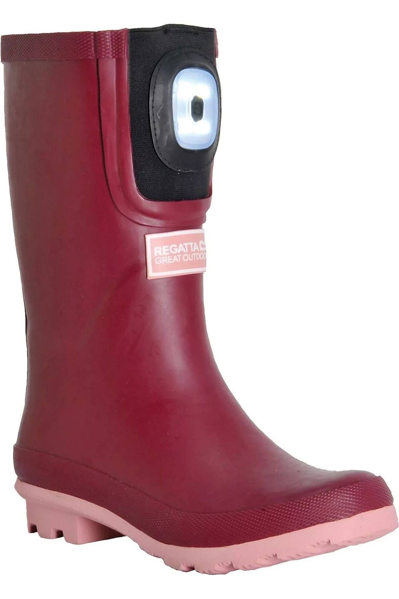 Bottes De Pluie Fairweather Shine Brite Rouge Sombre / Rose Pâle Vif