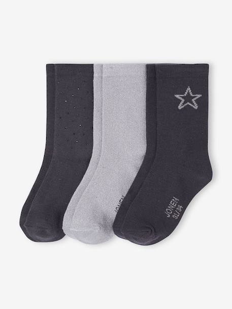 Lot de 3 paires de chaussettes JONEN fille anthracite 3 - vertbaudet enfant 