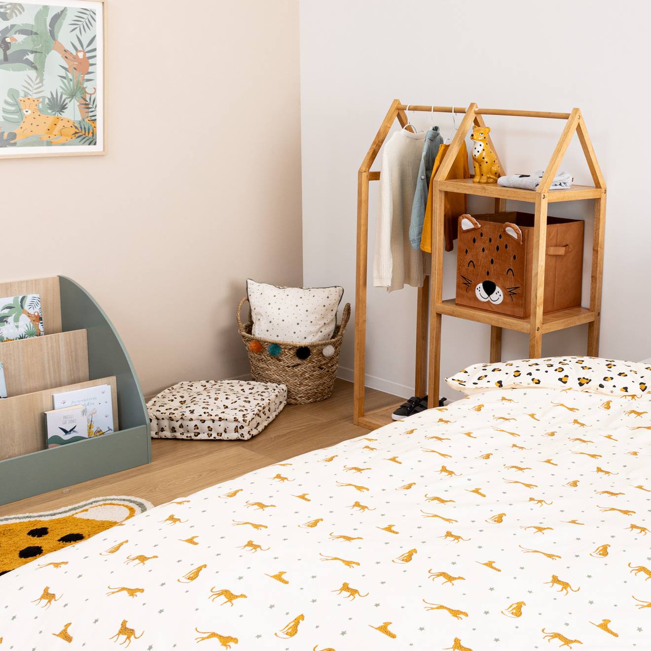 Coussin+Enfant+Leopard+-+Addel+Multicolore