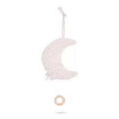 Puériculture-Coussin musical à suspendre lune nougat