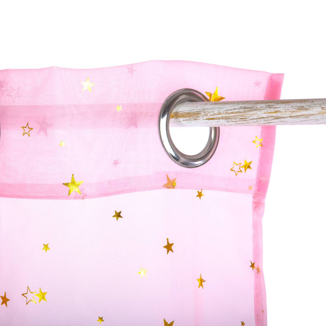 Voilage Enfant Étoile D'or À Oeillets Blanc (Atmosphera For Kids) - Image 2