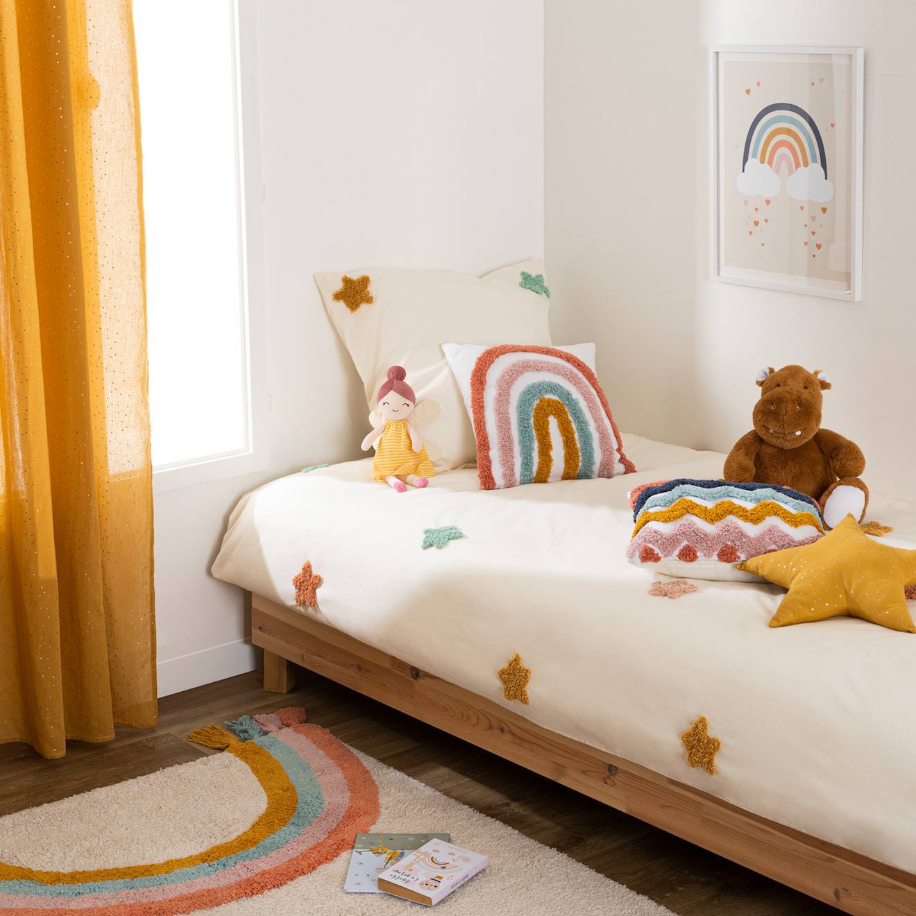 Coussin Enfant - Arc-en-ciel Multicolore Coussin Enfant - Arc-en-ciel Multicolore