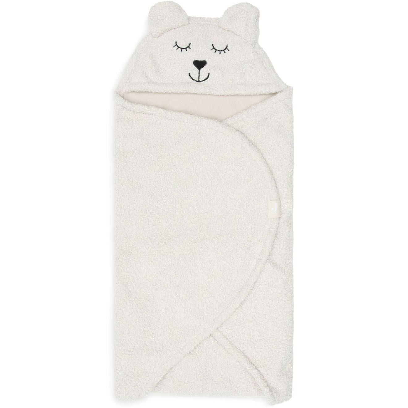 Couverture Nomade Bunny Nougat (100 X 105 Cm) Sable, Noir