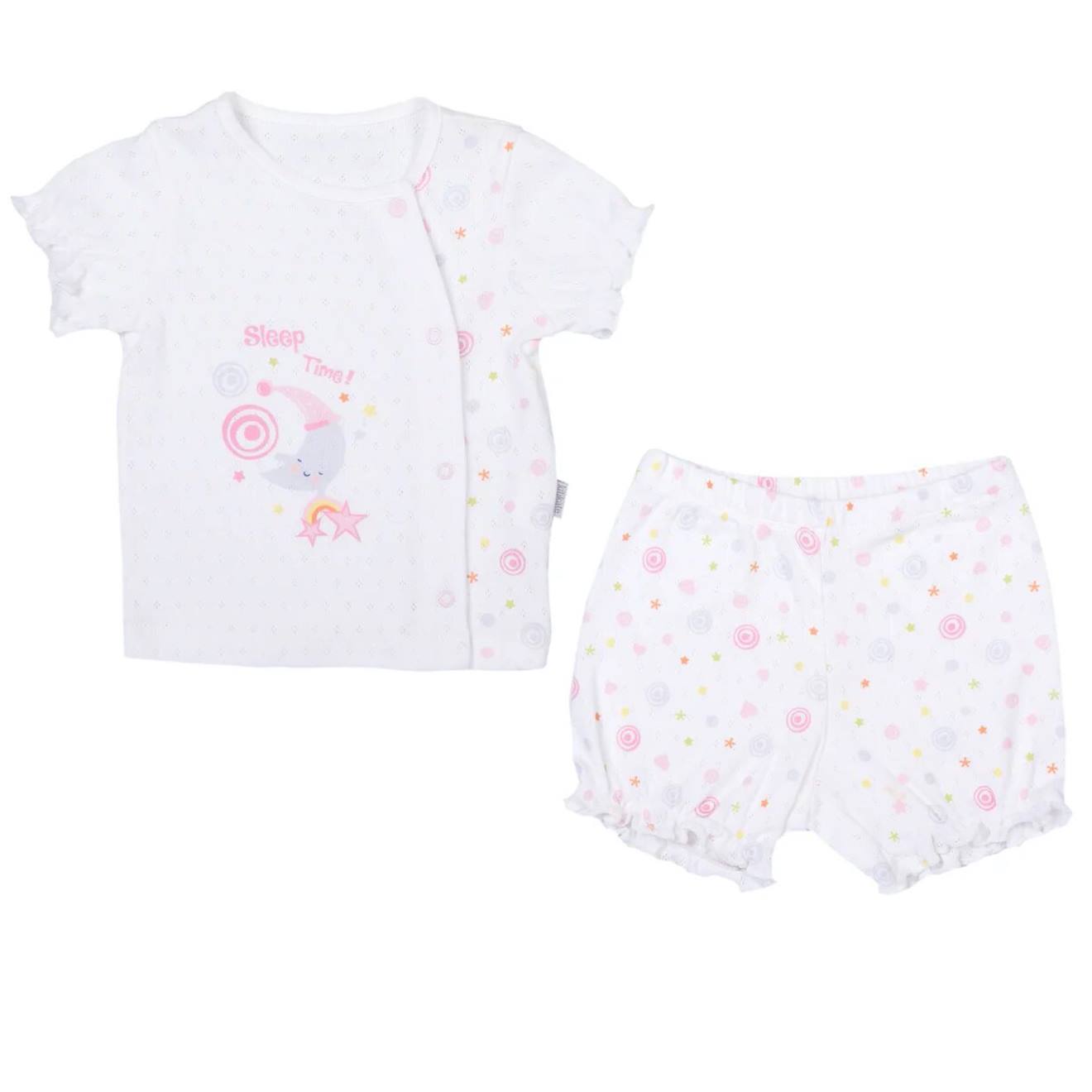 Ensemble T-shirt Et Short Bébé En Coton Bio Dreams Rose