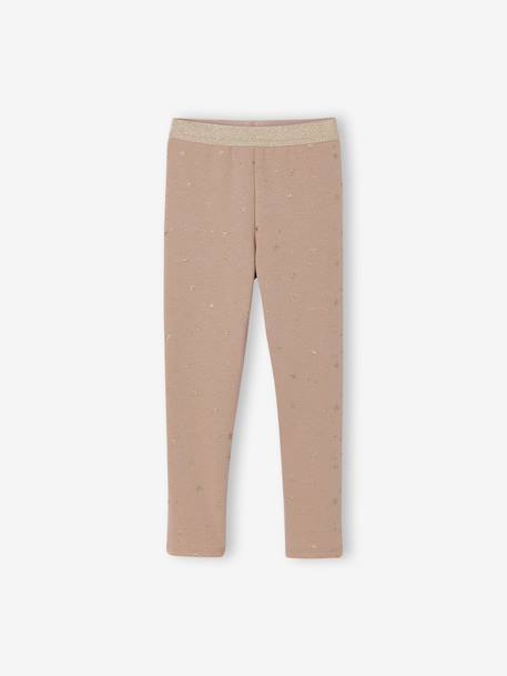 Fille-Pantalon-Legging fille doublé polaire imprimé étoiles brillantes