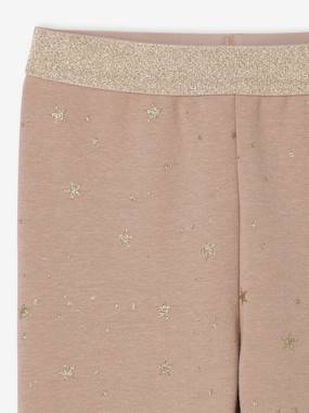 Legging Fille Doublé Polaire – Imprimé étoiles Brillantes – Vertbaudet – Taille 4 Ans – Couleur Moka