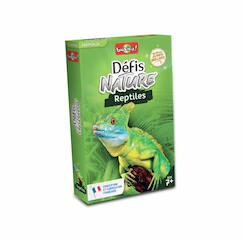 Jouet-Jeu de cartes - défis nature -  reptiles -  fabriqué en france