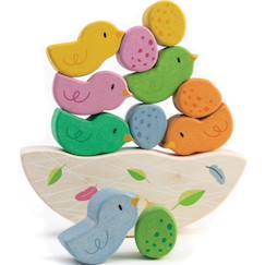 Jouet-Jeu d'équilibre bébés oiseaux en bois