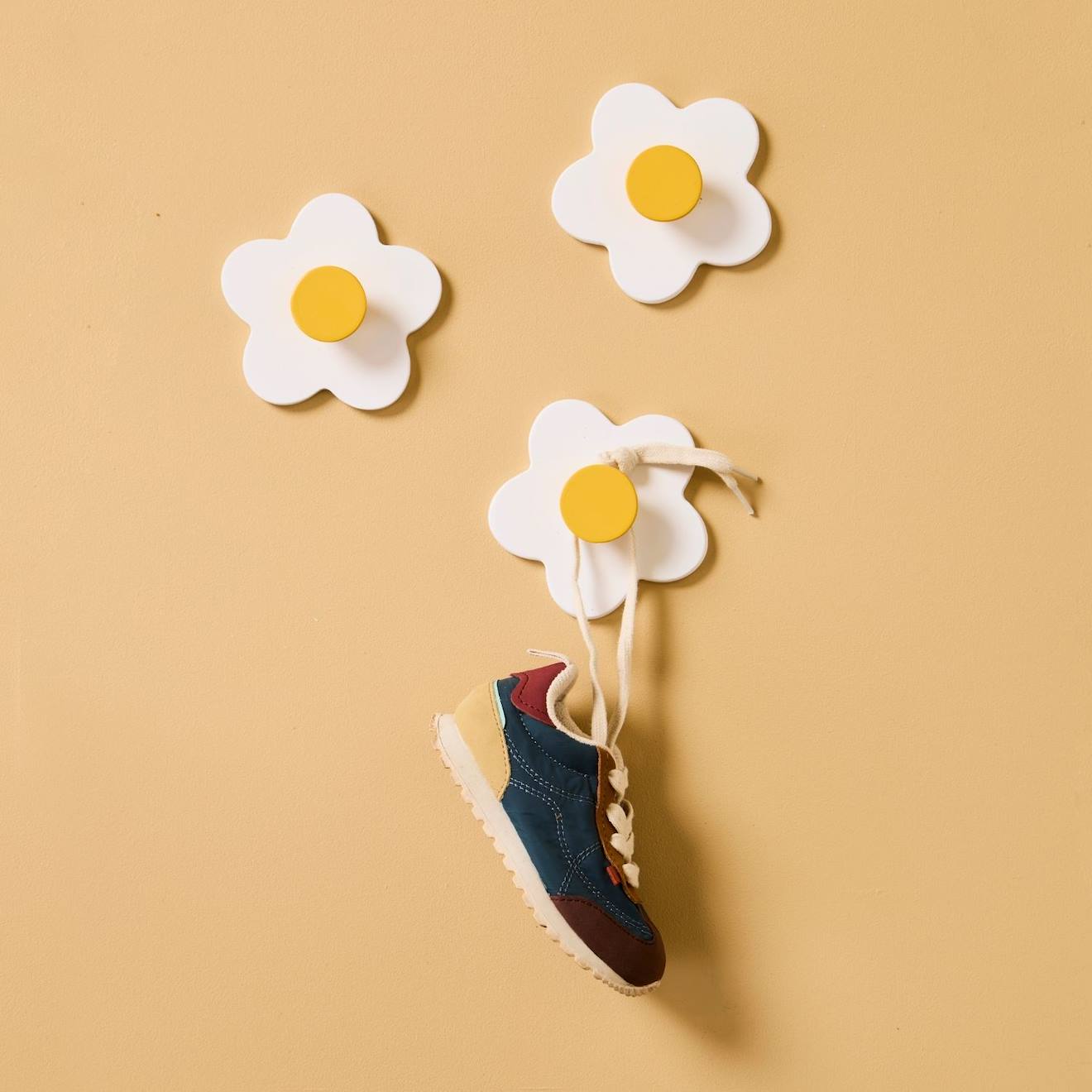 Patères Murales Blanc, Jaune (Kids Concept) - Image 1