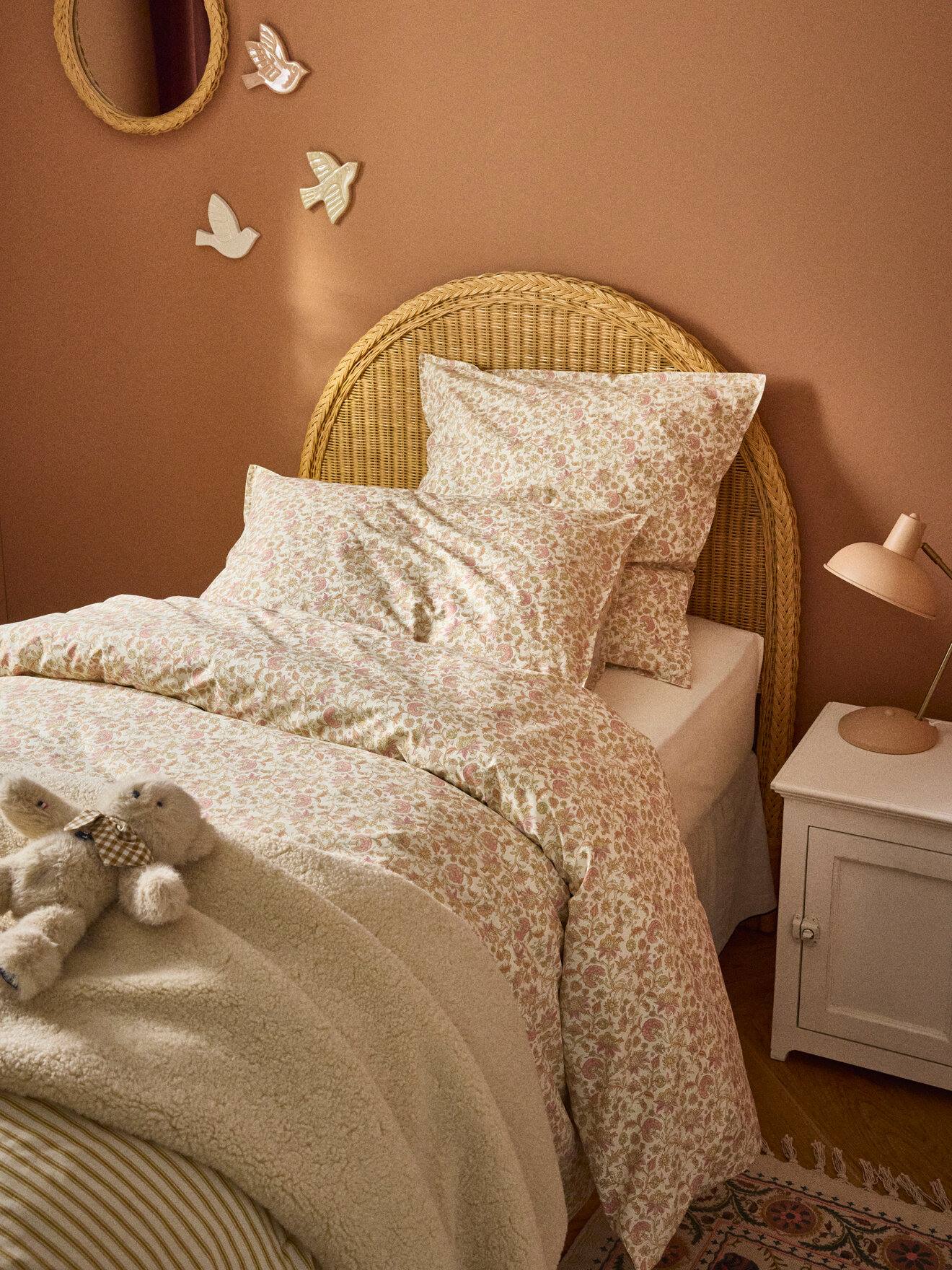 Housse De Couette Percale De Coton agathe Corail