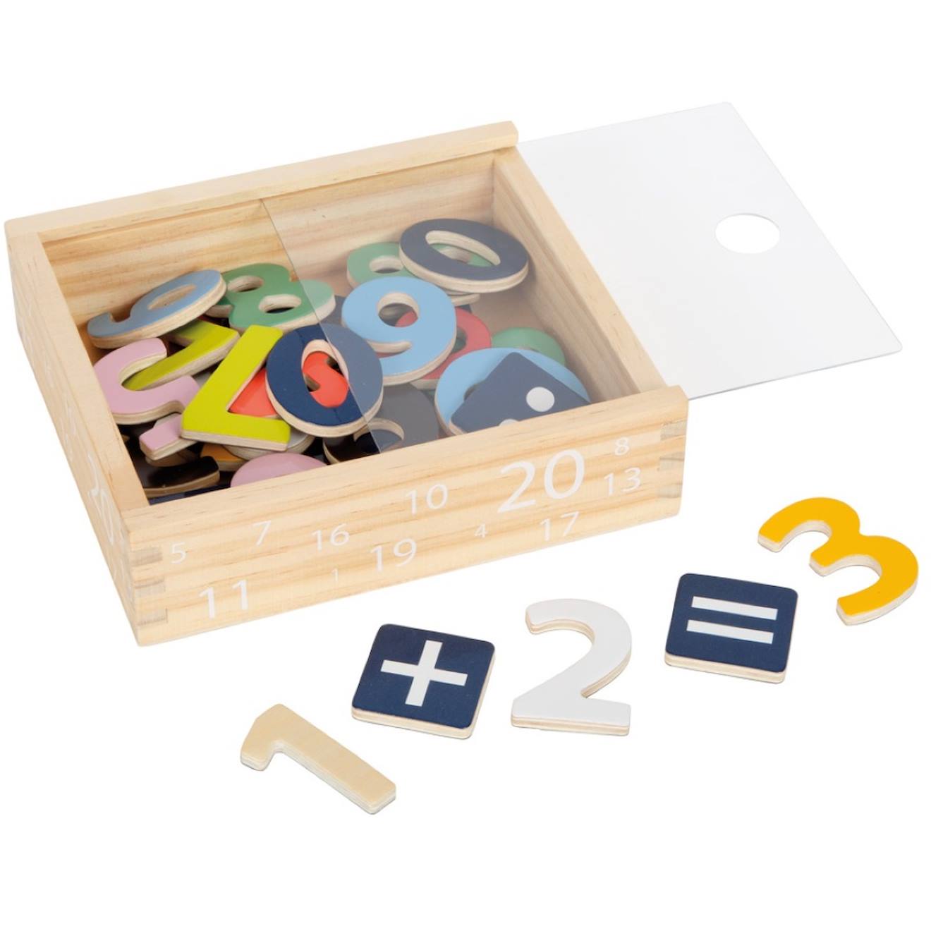 Chiffres Magnétiques Colorés Beige