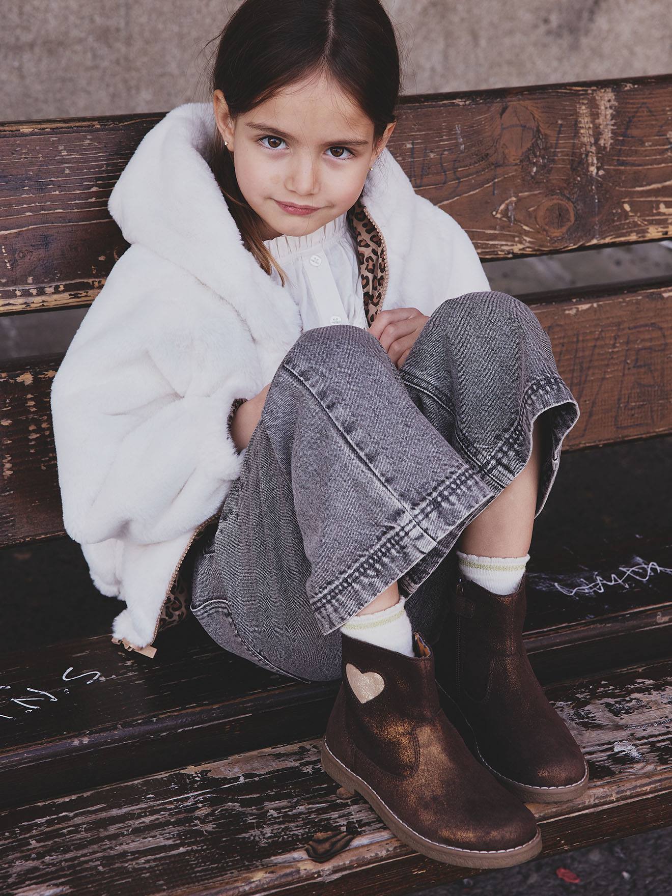 Bottes Enfants W.S Shoes - Taille UK 12.5 (EUR 31), Marron, Fourrure Synthétique - Neuves En Boîte