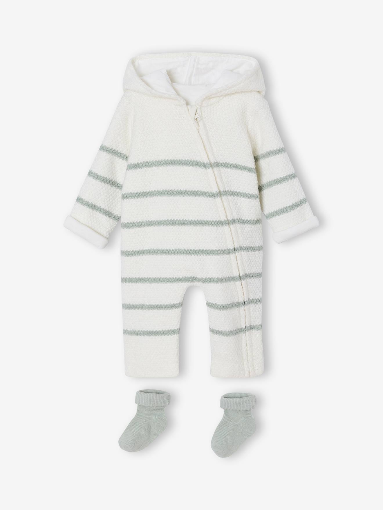 Ensemble bb combinaison chaussettes coffret cadeau naissance vert sauge 23 €