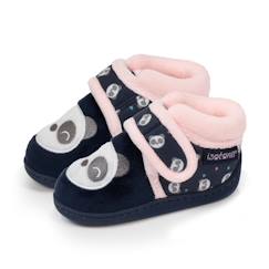 -Chaussons bottillons à fermeture à scratch, bon maintien du pied, semelle antidérapante