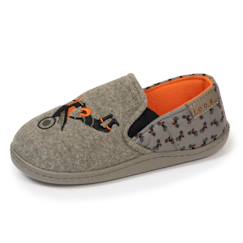 -Chaussons mocassins enfilage facile, semelle antidérapante