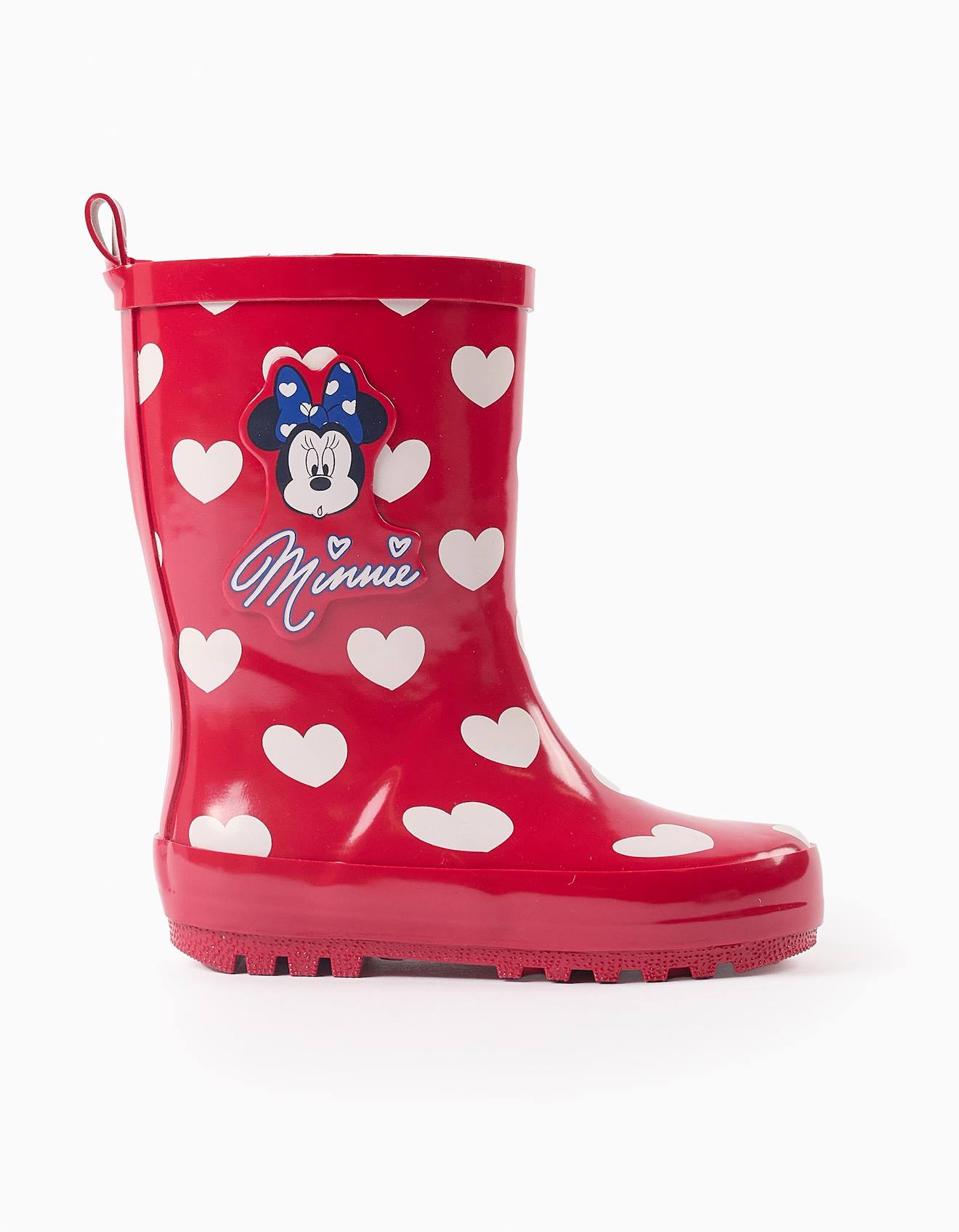 Bottes De Pluie Avec Motif De Cœurs Minnie Rouge