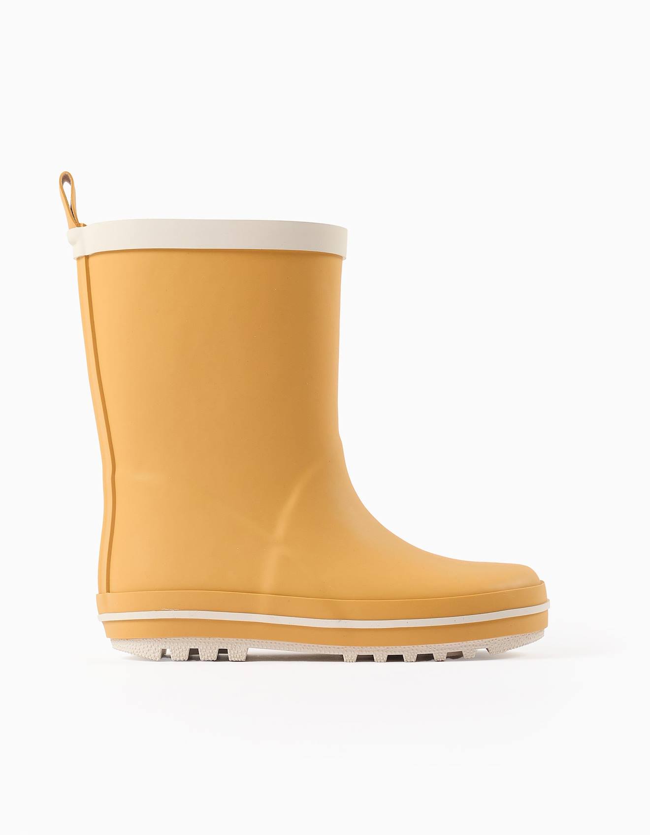 Bottes De Pluie Avec Rayure Contrasté Jaune