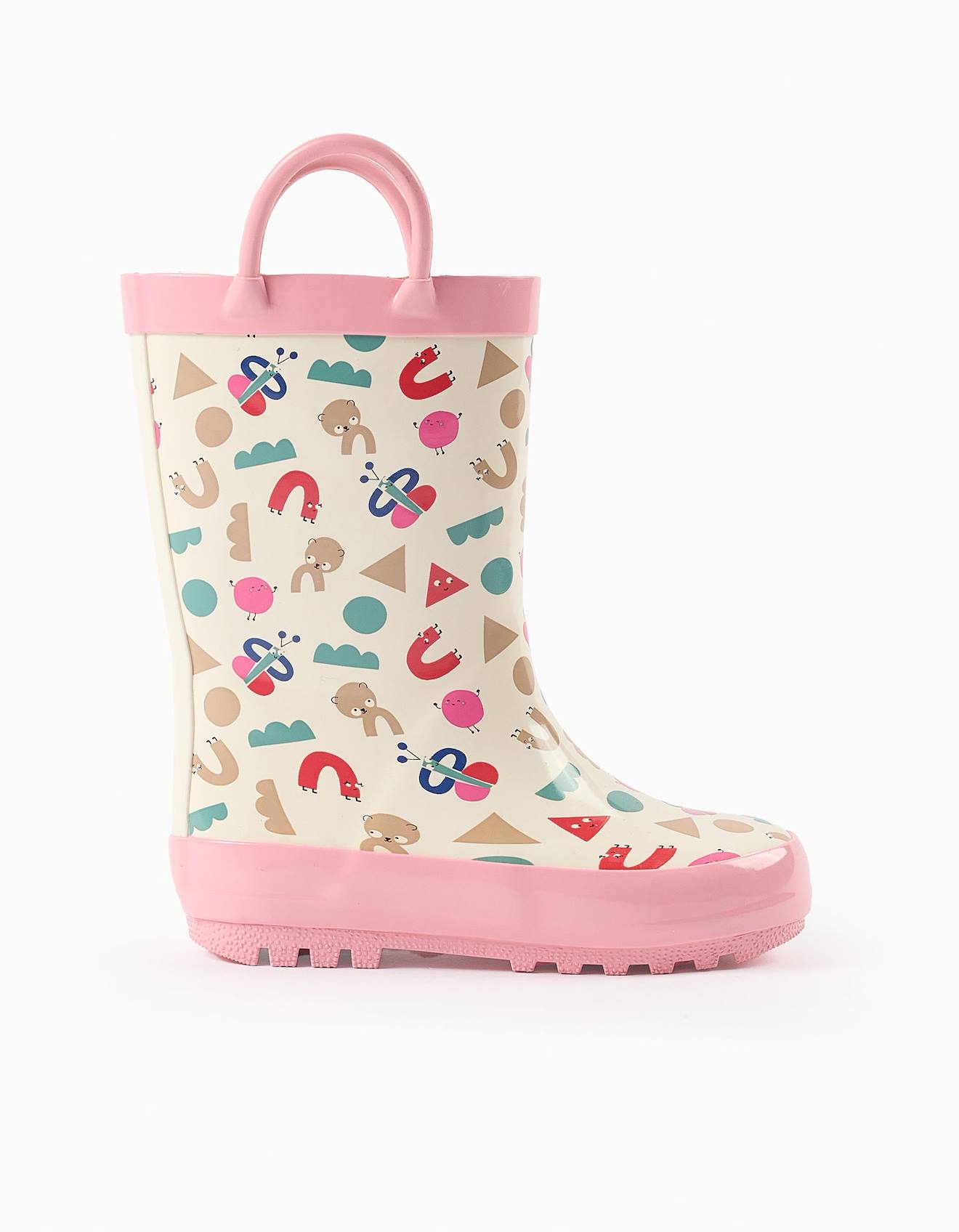 Bottes De Pluie Avec Motif Et Ailes Rose Clair