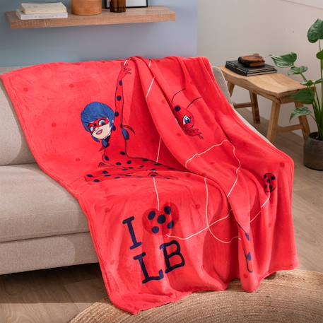 Plaid polaire imprimé toucher extra doux, miraculous ladybug jump Rouge 2 - vertbaudet enfant 