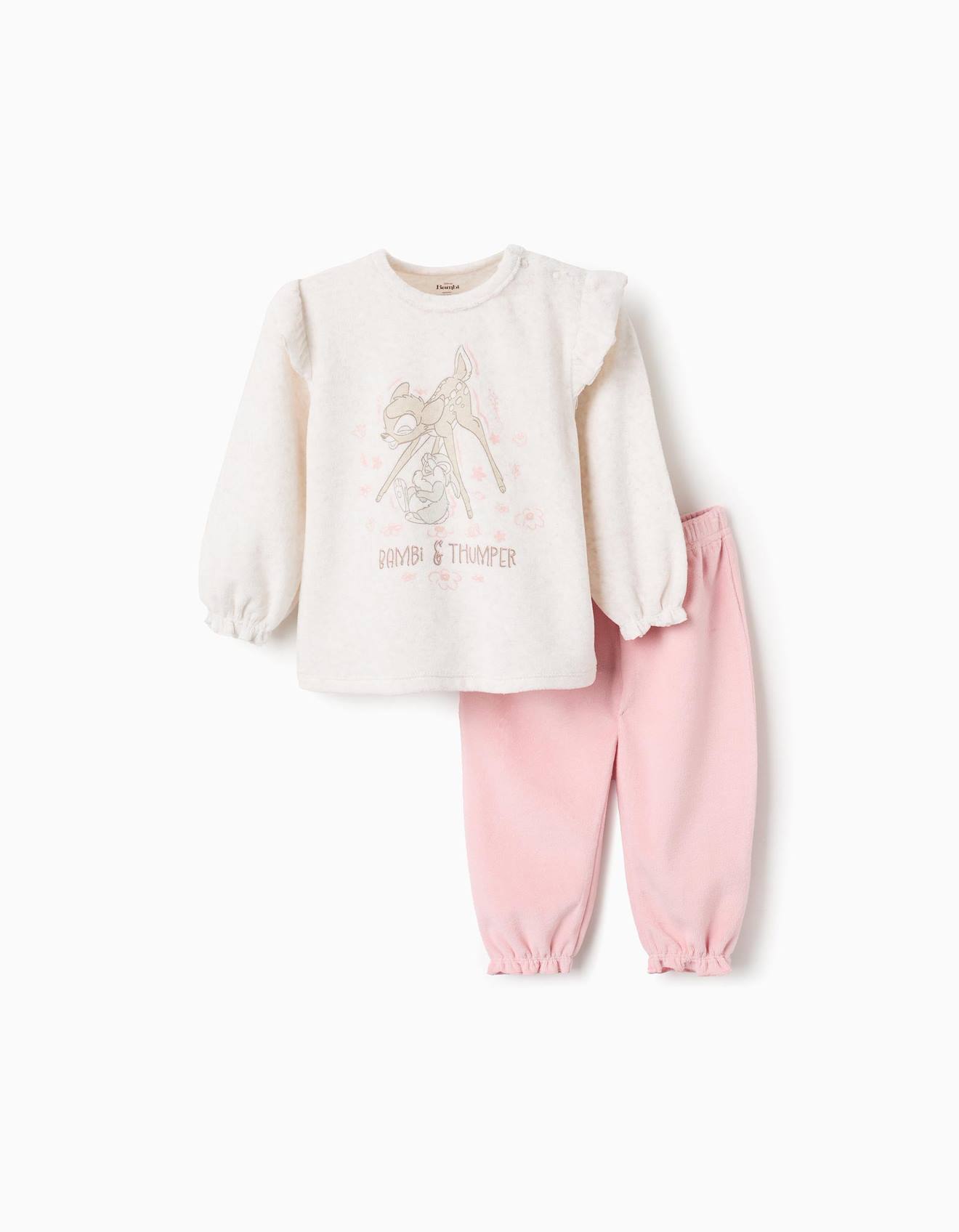 Pyjama En Velours Bambi Beige Clair