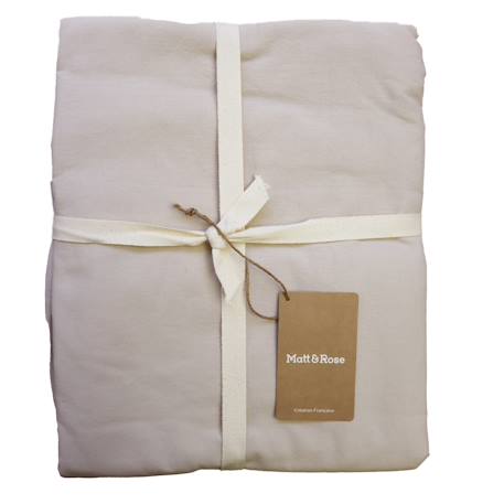 Drap-housse uni en coton, coton lavé Blanc+Bleu nuit+Bleu orage+Caramel+Chocolat+Lichen+Lie de vin+Lin+Miel+Nude+Terre cuite 21 - vertbaudet enfant 