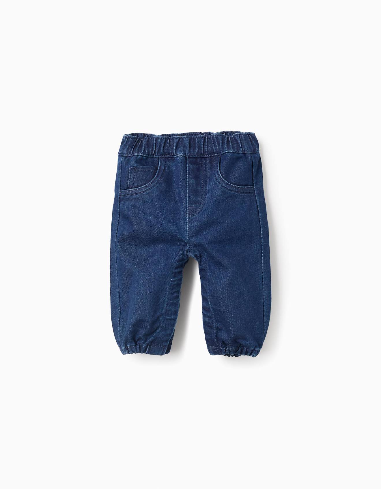 Jeans À Boutons-pression Bleu