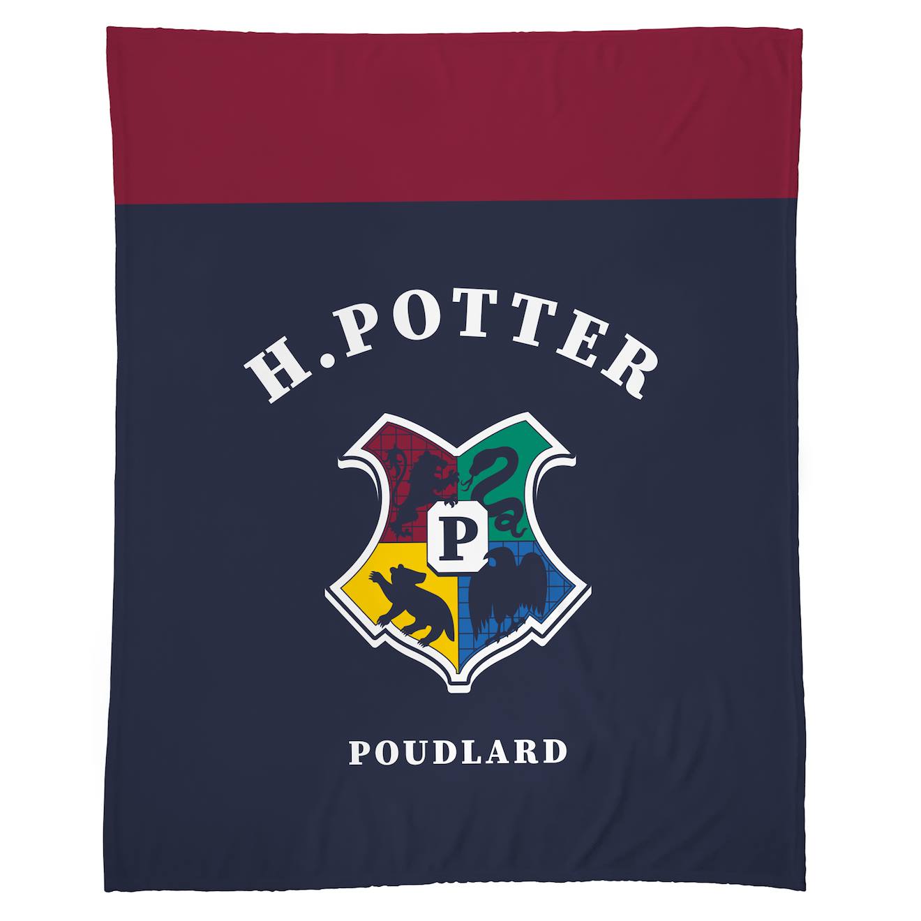 Plaid Polaire Imprimé, Harry Potter Stripe Bleu
