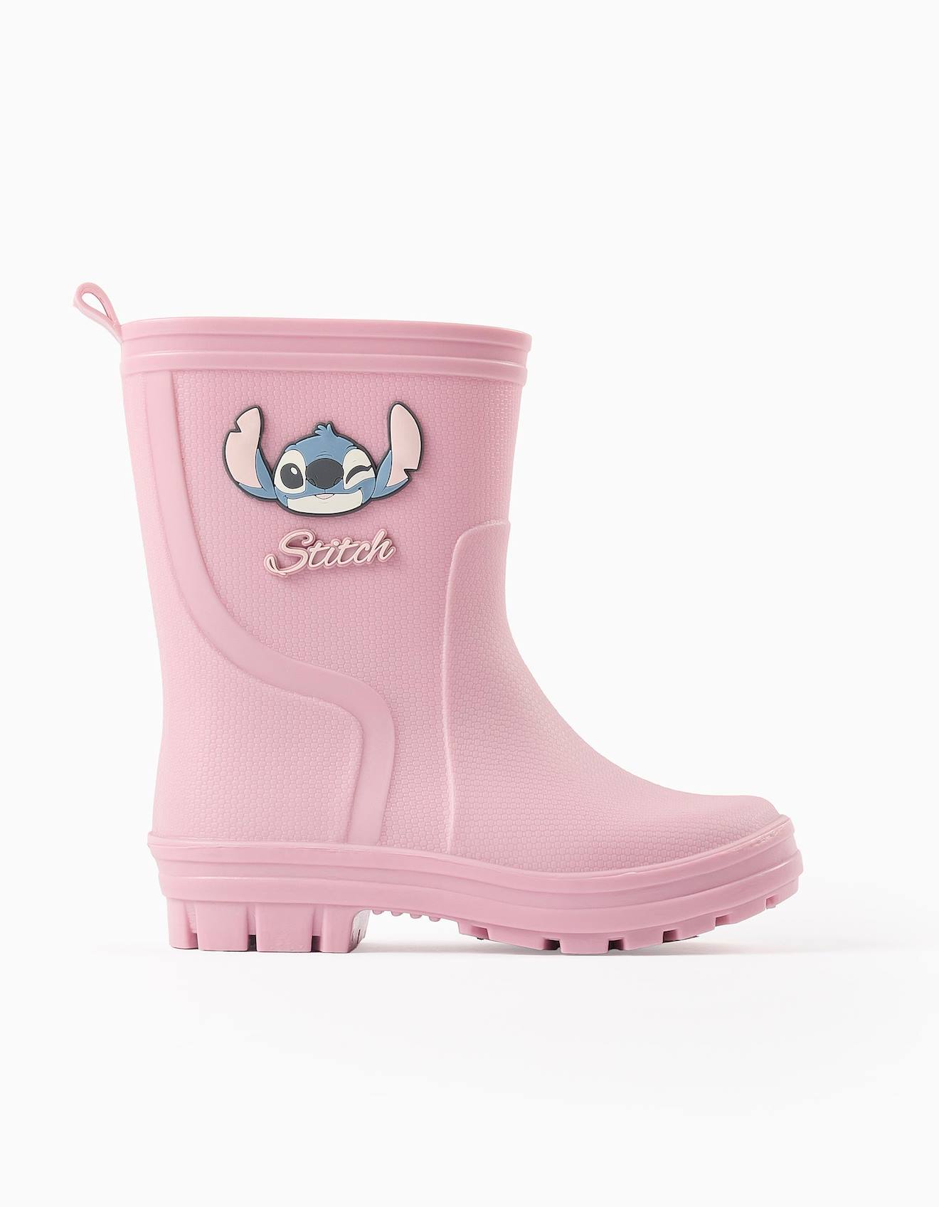Bottes De Pluie Texturées Lilo Et Stitch Rose Clair