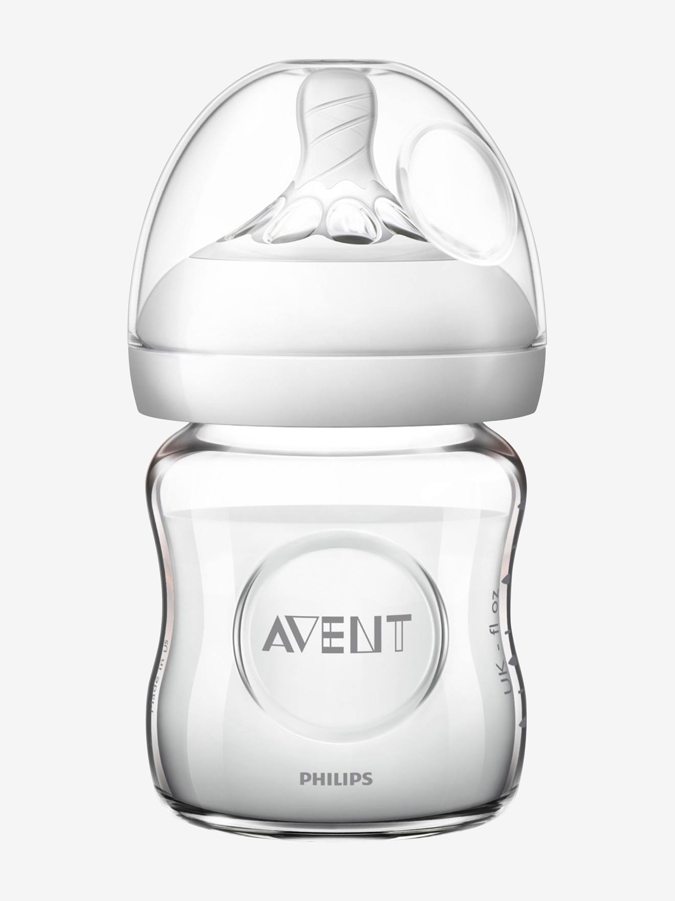 Biberon verre 120 ml Philips AVENT Natural sans BPA transparent