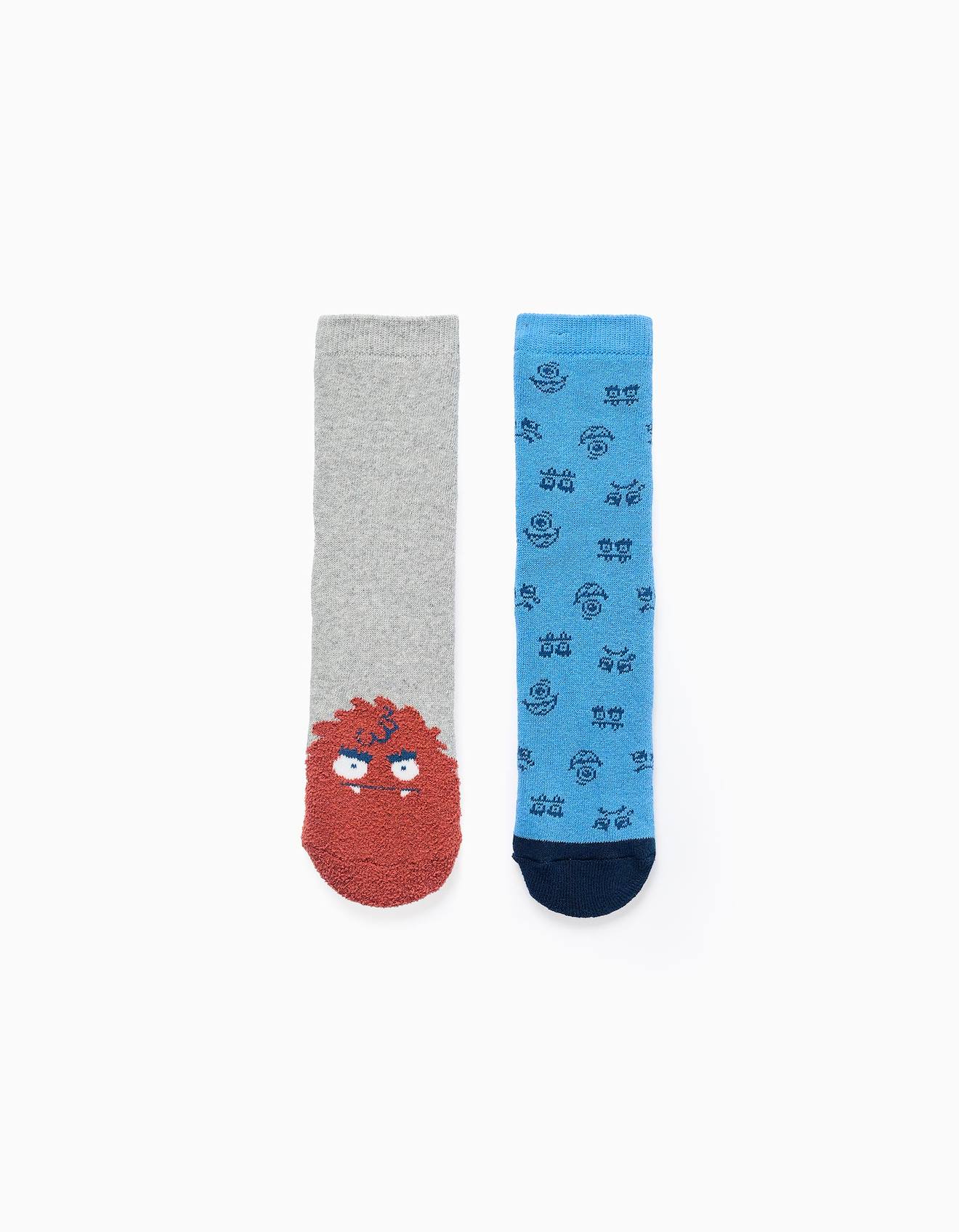 Lot De 2 Paires De Chaussettes Antidérapantes Monsters Multicolore
