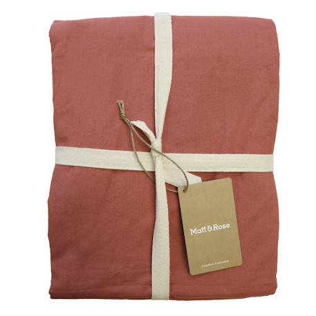 Drap-housse uni en coton, coton lavé Blanc+Bleu nuit+Bleu orage+Caramel+Chocolat+Lichen+Lie de vin+Lin+Miel+Nude+Terre cuite 29 - vertbaudet enfant 