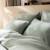 Parure de lit unie en coton, gaze de coton Blanc+Bleu horizon+Caramel+Chocolat+Lichen+Naturel+Terre cuite 23 - vertbaudet enfant 