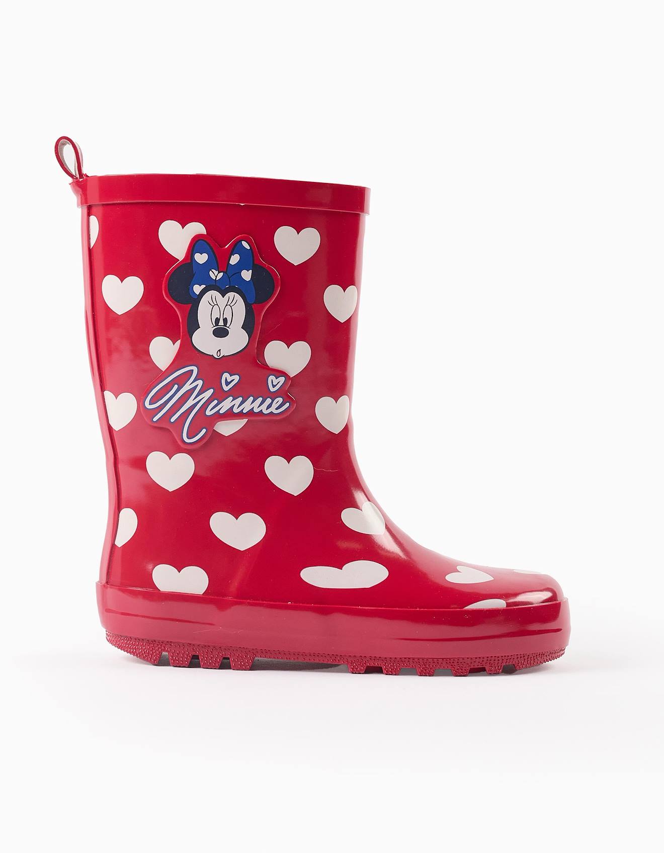 Bottes De Pluie À Motif De Cœurs Minnie Rouge