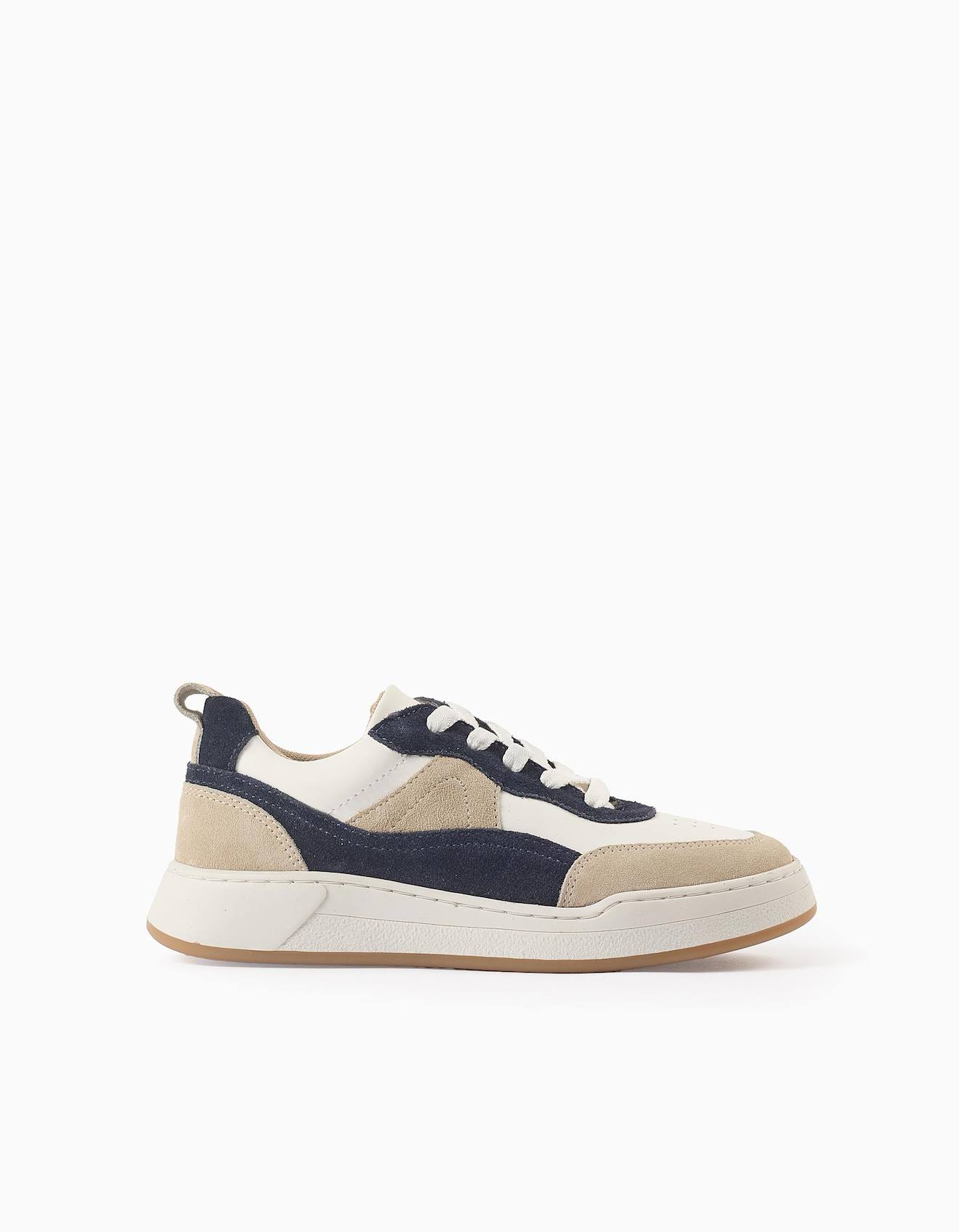 Baskets Bimatière Gris Clair