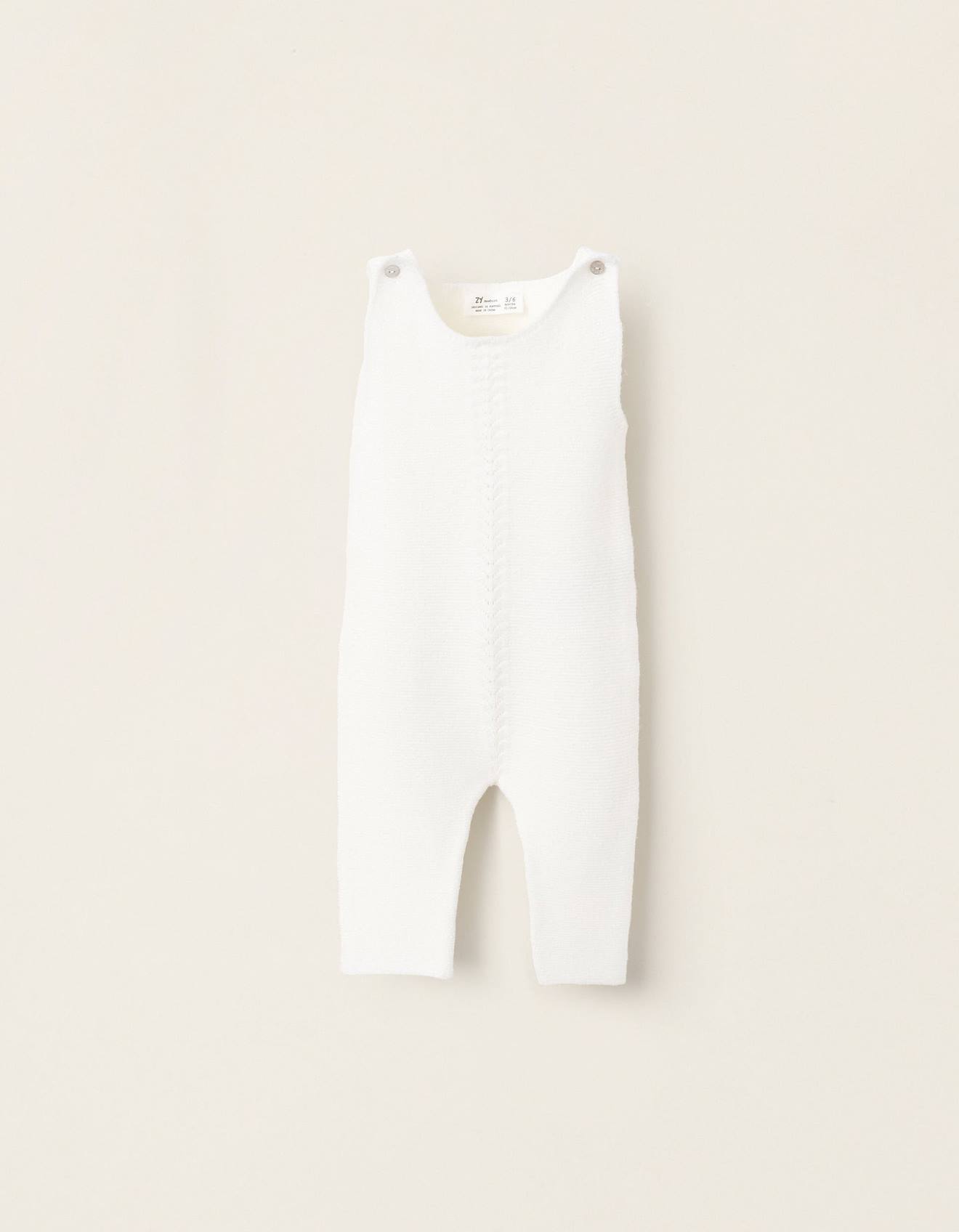 Combi-short En Maille Avec Détail Tressé Blanc