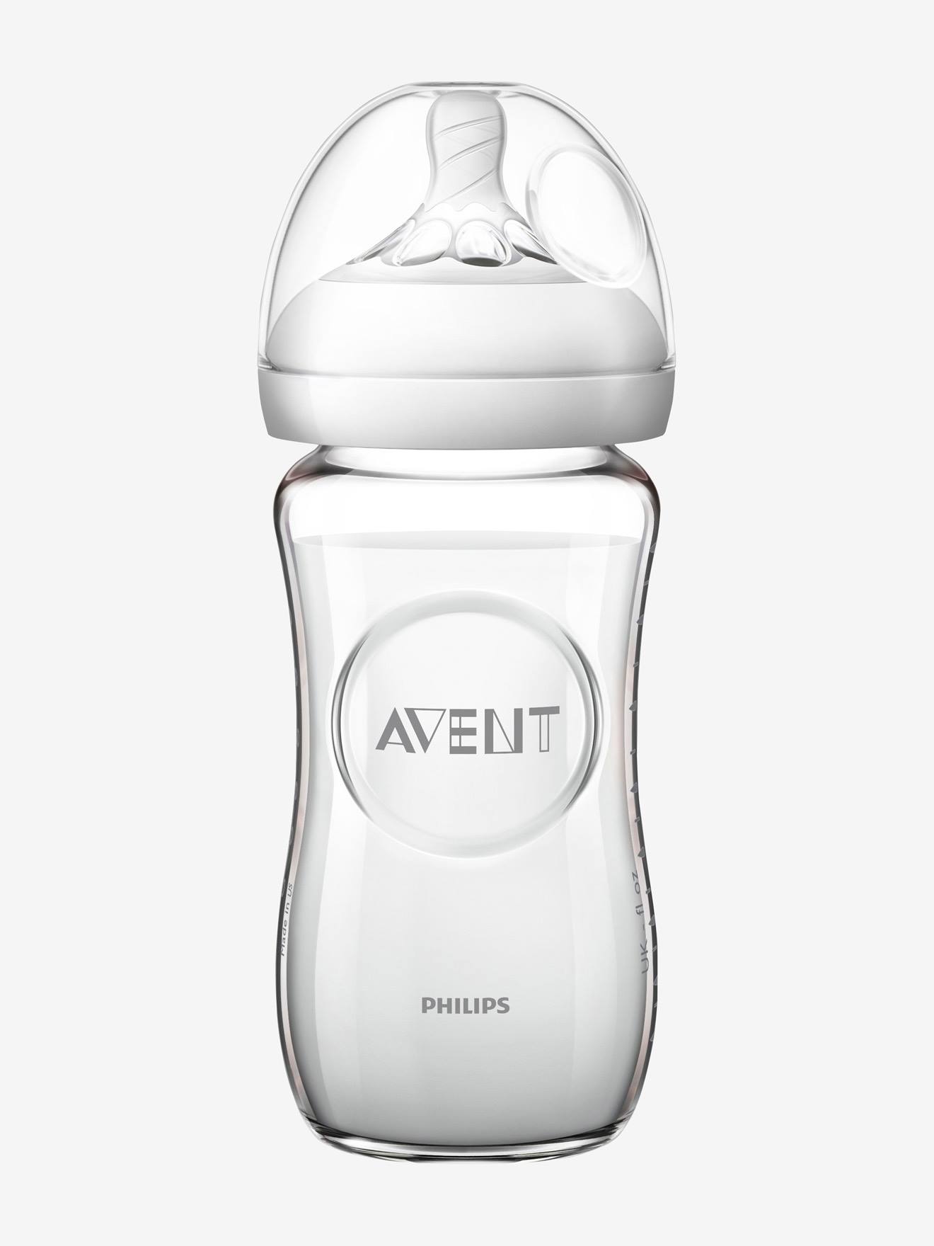 Biberon verre 240 ml Philips AVENT Natural sans BPA transparent