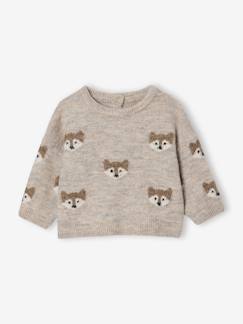 Pull naissance motif écureuil écru Vertbaudet