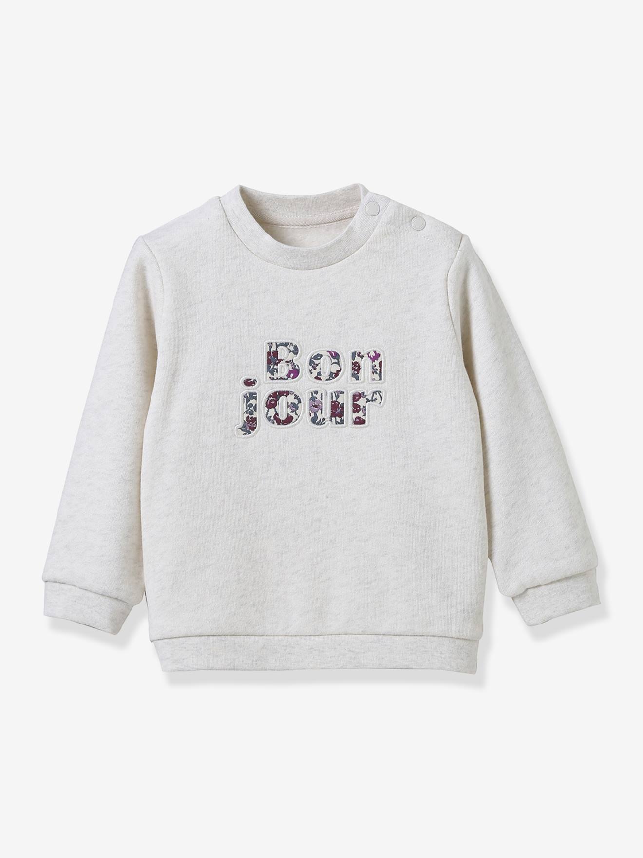 Sweat lettres en tissu Liberty bb coton biologique beige 18 €