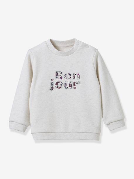 Bébé-Pull, gilet, sweat-Sweat lettres en tissu Liberty bébé coton biologique