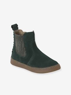 Chaussures-Boots fille cuir zippées