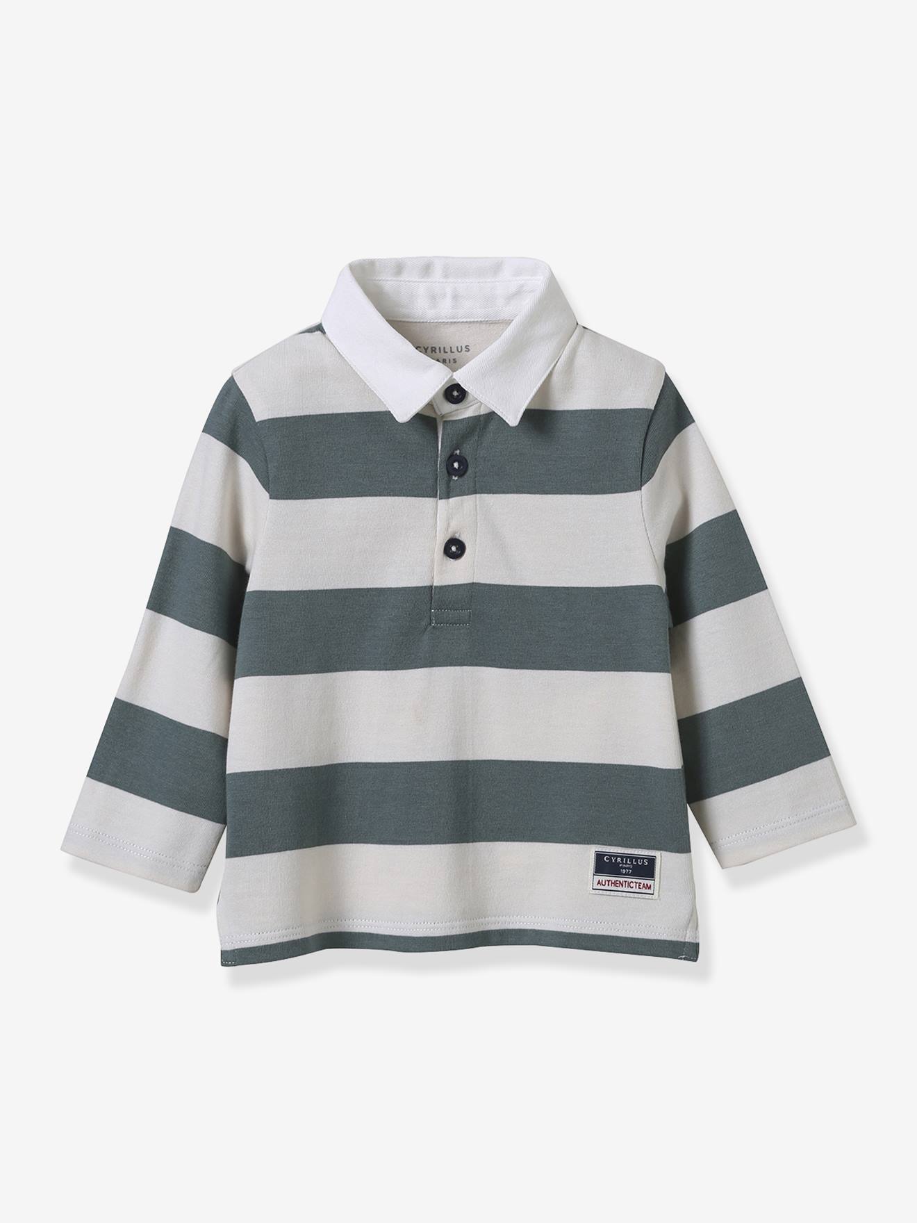 Polo Rugby Bébé Coton Biologique Vert