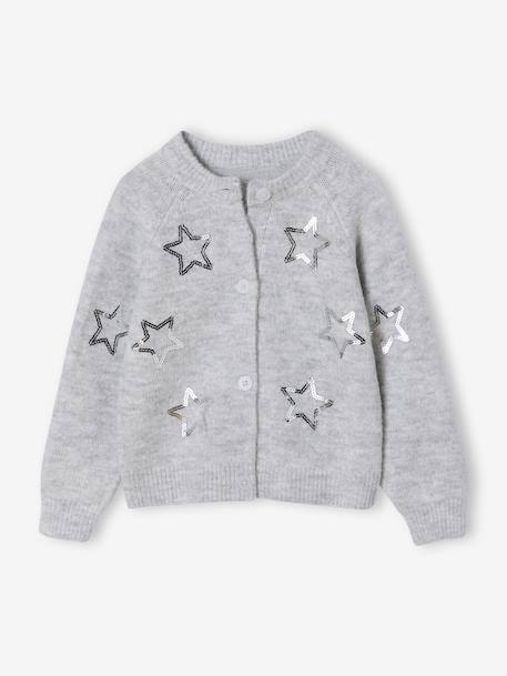 Gilet fille noël étoiles en sequins  - vertbaudet enfant