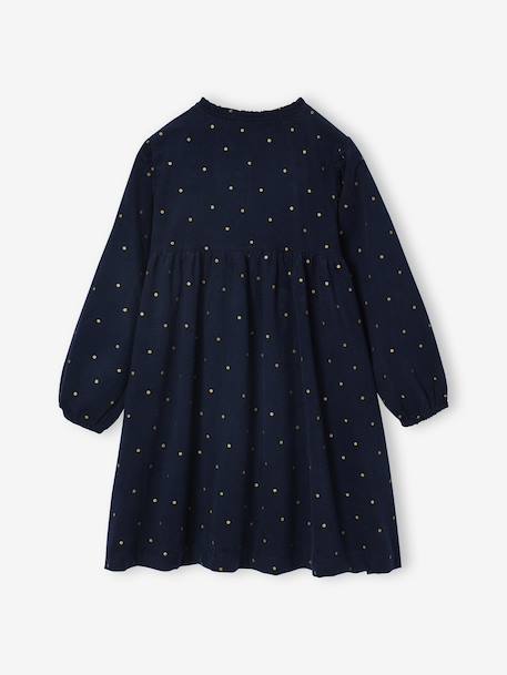 Robe en velours imprimées fille marine+tomette 3 - vertbaudet enfant 