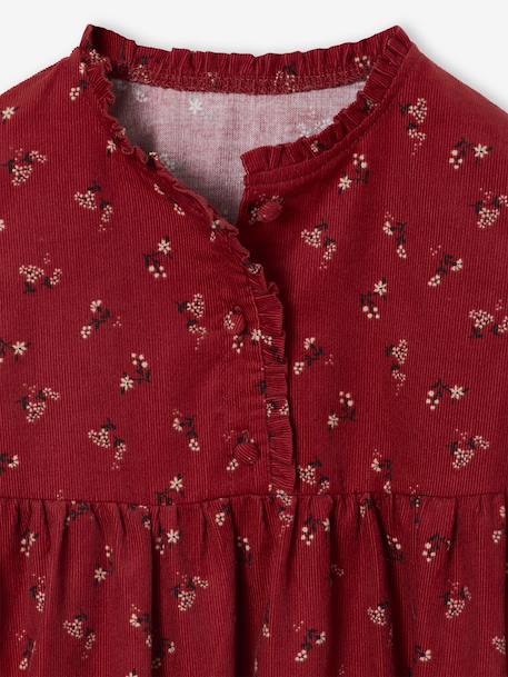 Robe en velours imprimées fille marine+tomette 11 - vertbaudet enfant 