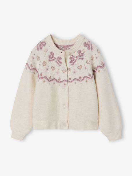 Gilet fille noël motifs jacquard détails brillants  - vertbaudet enfant
