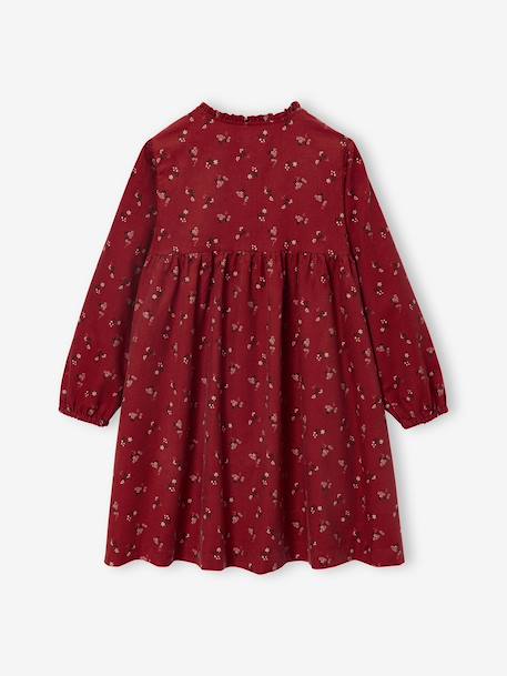 Robe en velours imprimées fille marine+tomette 10 - vertbaudet enfant 