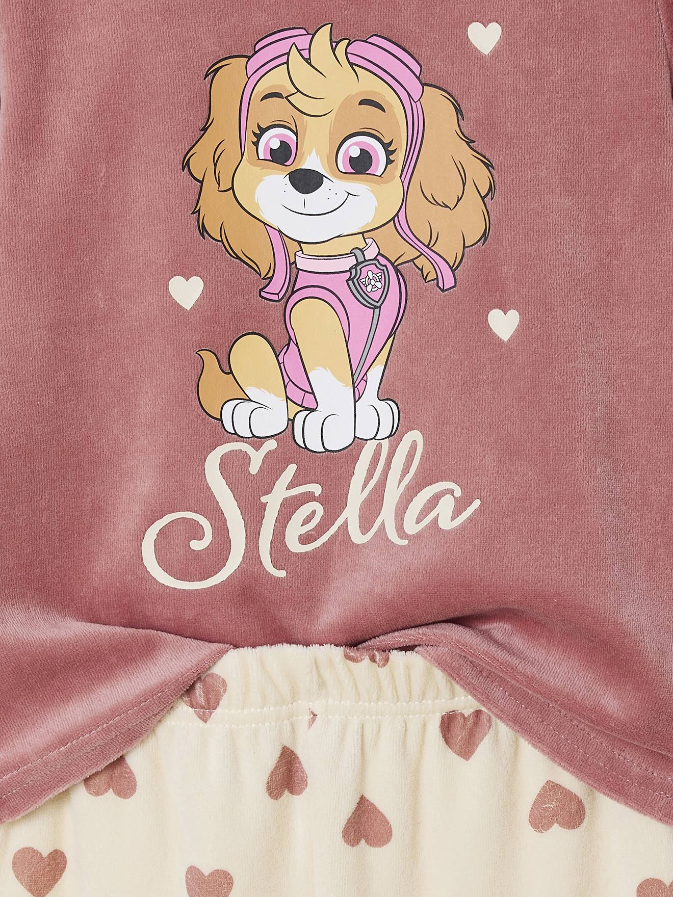 Pyjama Licencié Officiel Pyjama Combinaison Paw Patrol Pour Fille - Manches Longues Micropolaire Rose/bleu Pyjama Manches Longues Micropolaire