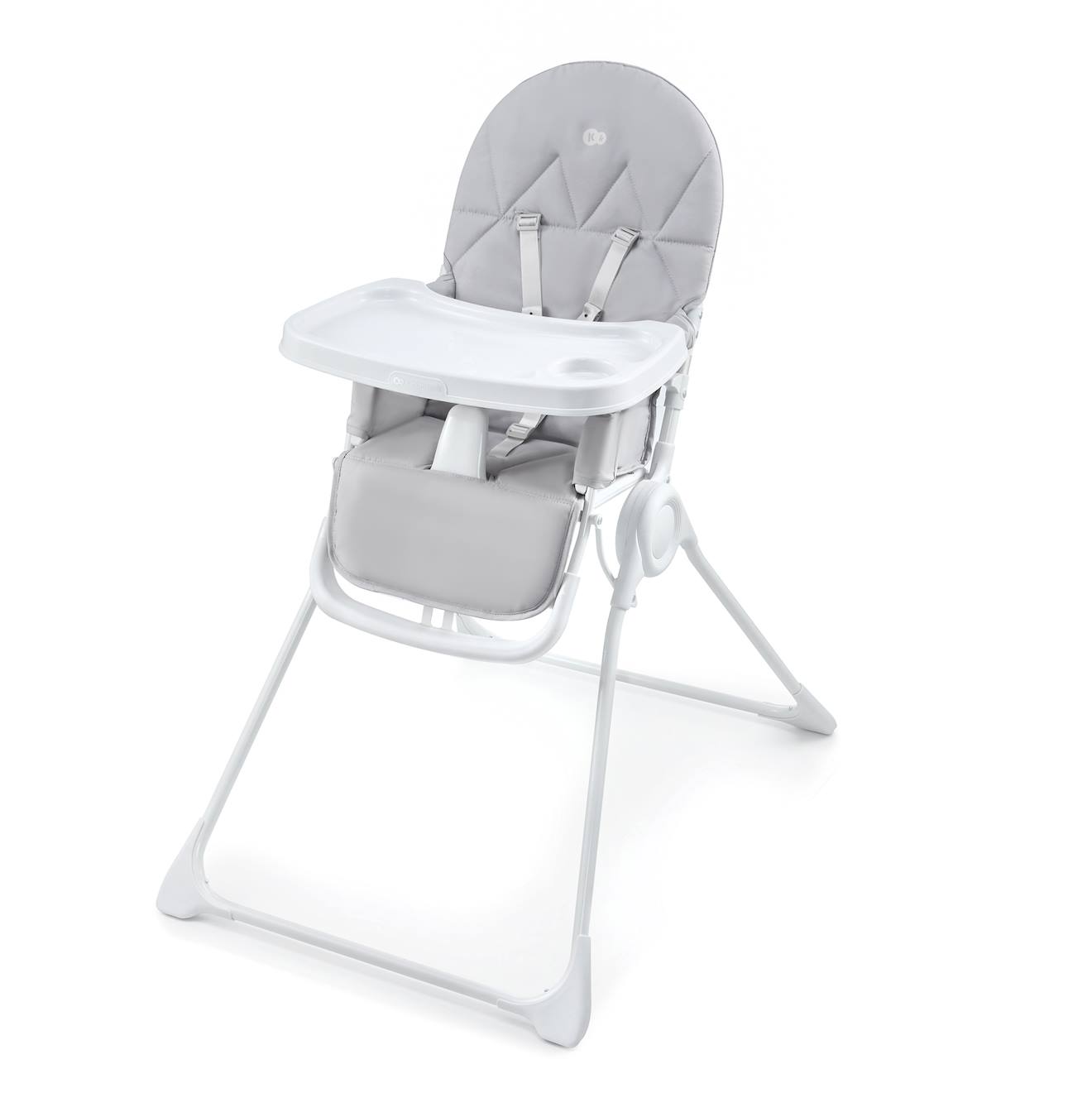 Chaise Haute Evolutive Bebe Dossier Inclinable Et Harnais Light Grey