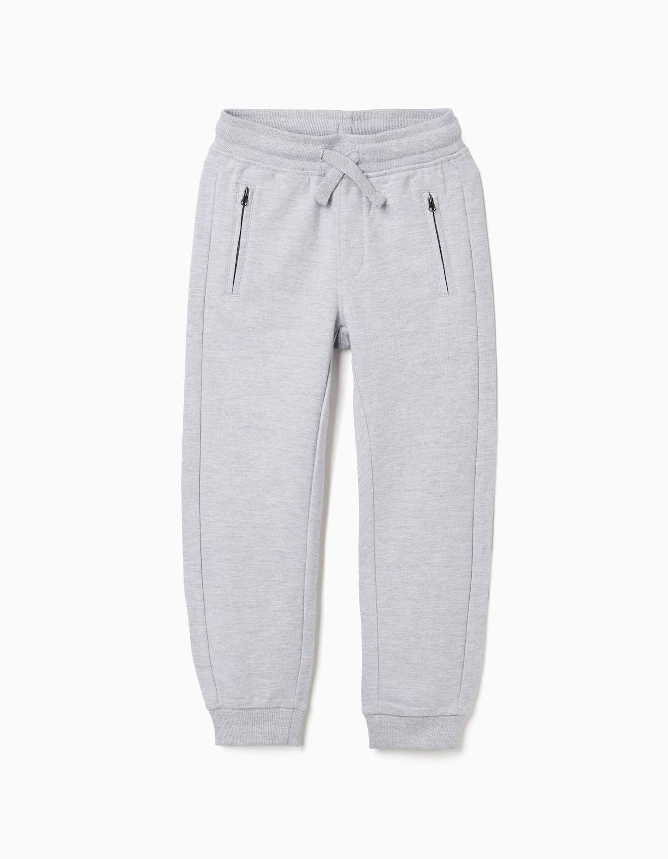 Pantalon Jogpant Avec Poches Scellées Gris Clair