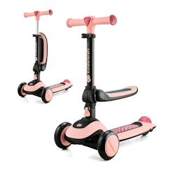Jouet-Jeux de plein air-Sports de glisse et à roues-Trottinette enfant pliante avec siege et roues lumineuses